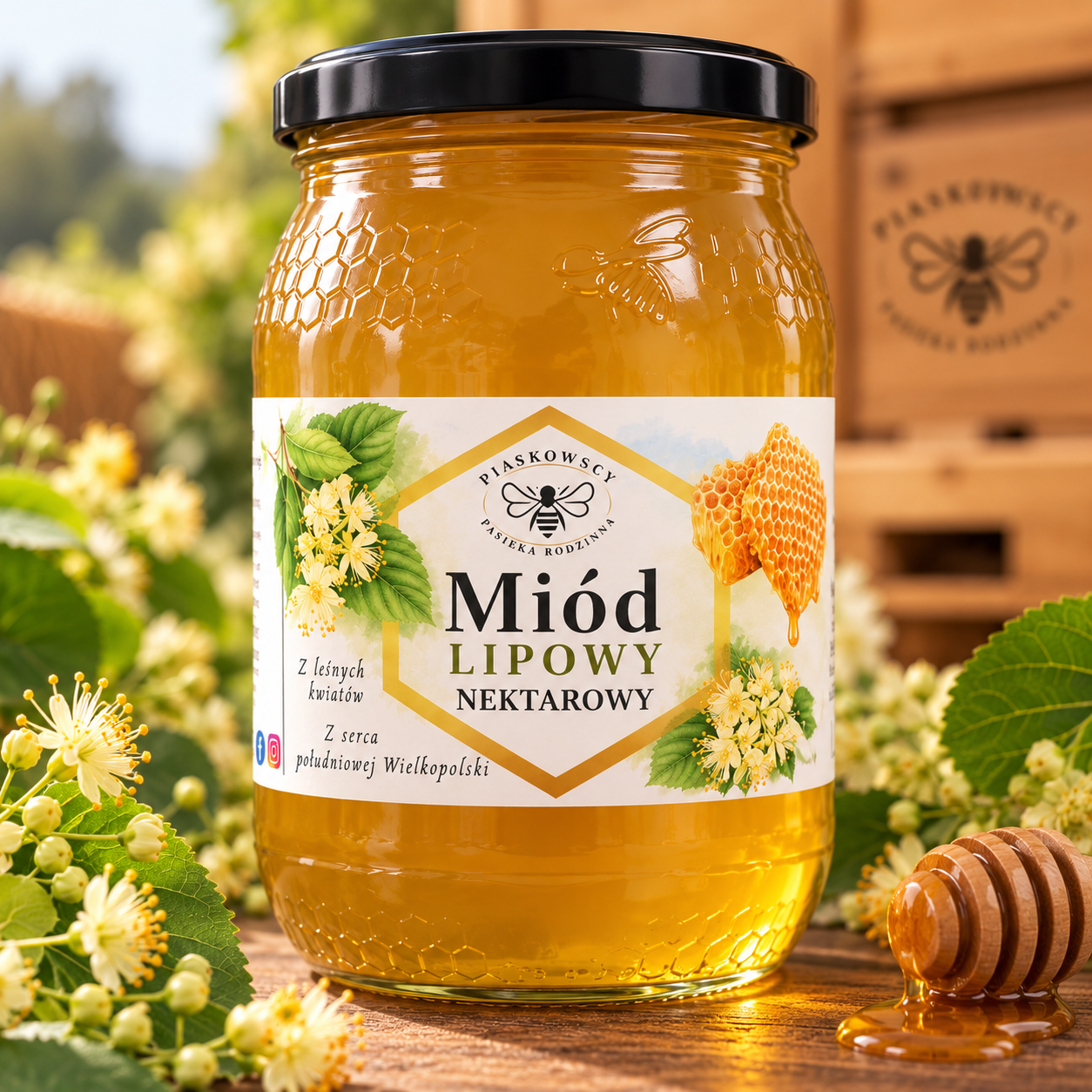 Miód lipowy 1,2 kg